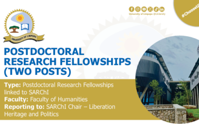 Vacancy Post: Postdoctoral Research Fellowships linked to SARChI
