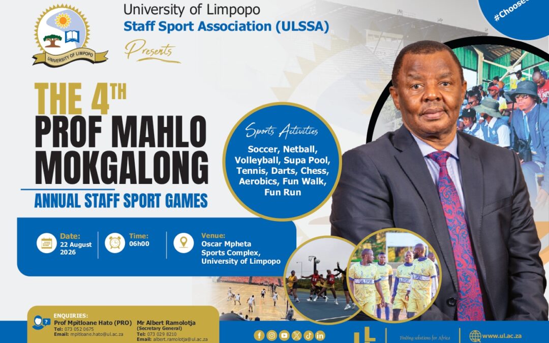 University of Limpopo 4th Prof Mahlo Mokgalong Annual Staff Sport Games