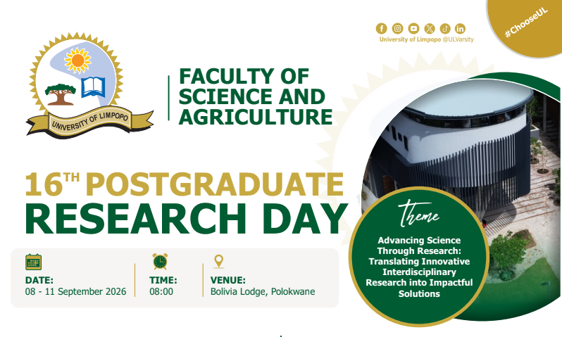University of Limpopo 16th Postgraduate Research Day