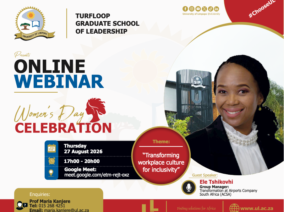 University of Limpopo Women’s Day Online Webinar